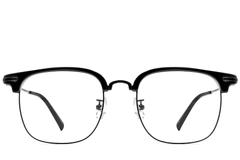 BS1913-0196_Black_Semi-rimless_TR90_Glasses_front