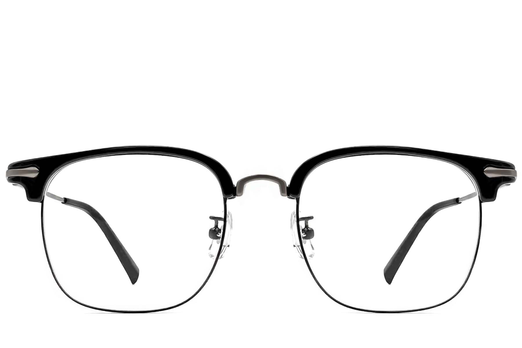 BS1913-0198_Silver_Semi-rimless_TR90_Glasses_front