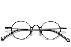BS1913-0201_Black_Oval_Titanium_Glasses_front