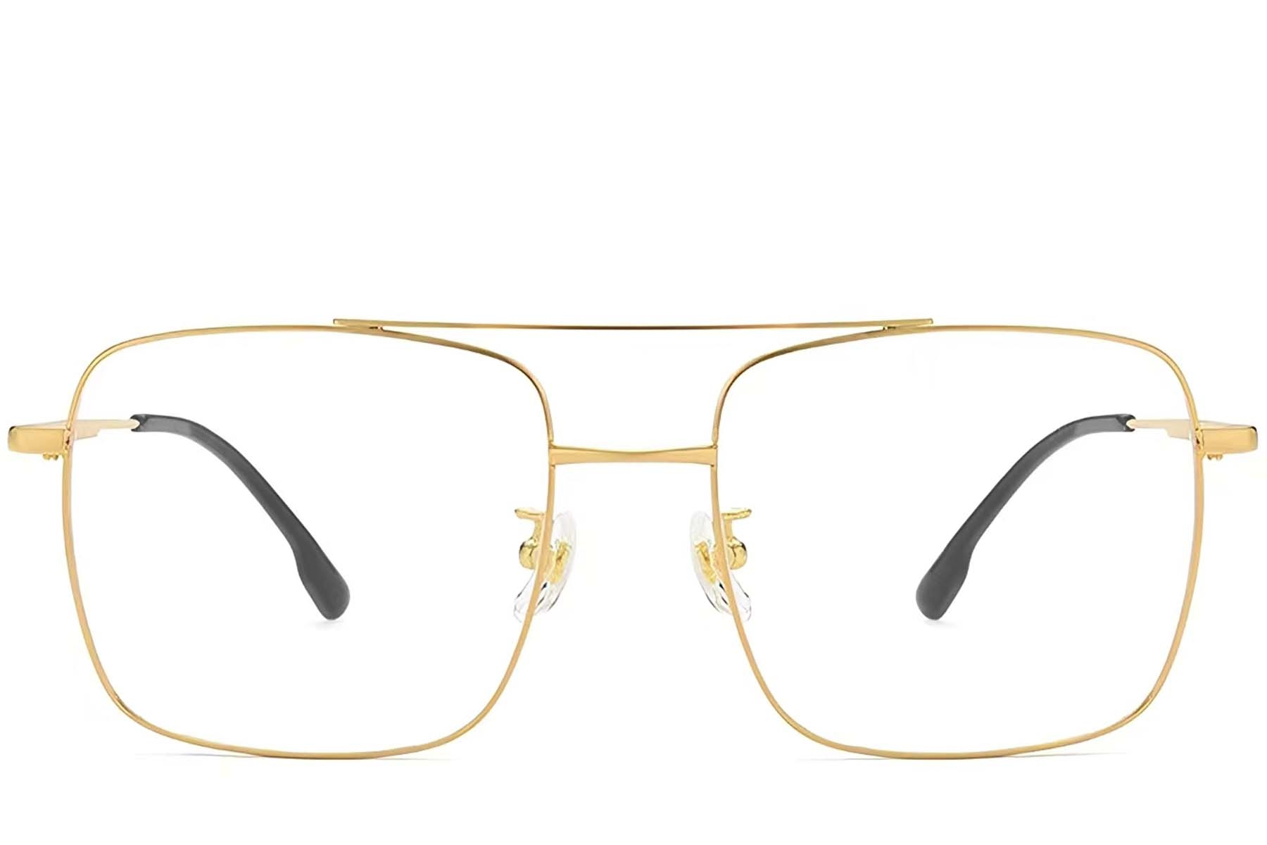 BS1913-0205_Golden_Aviator_Titanium_Glasses_front