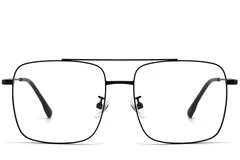 BS1913-0207_Black_Aviator_Titanium_Glasses_front