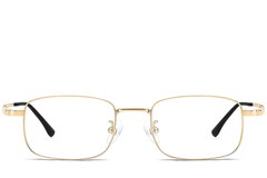 BS1913-0212_Golden_Rectangular_Titanium_Glasses_front