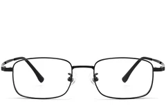 BS1913-0213_Black_Rectangular_Titanium_Glasses_front