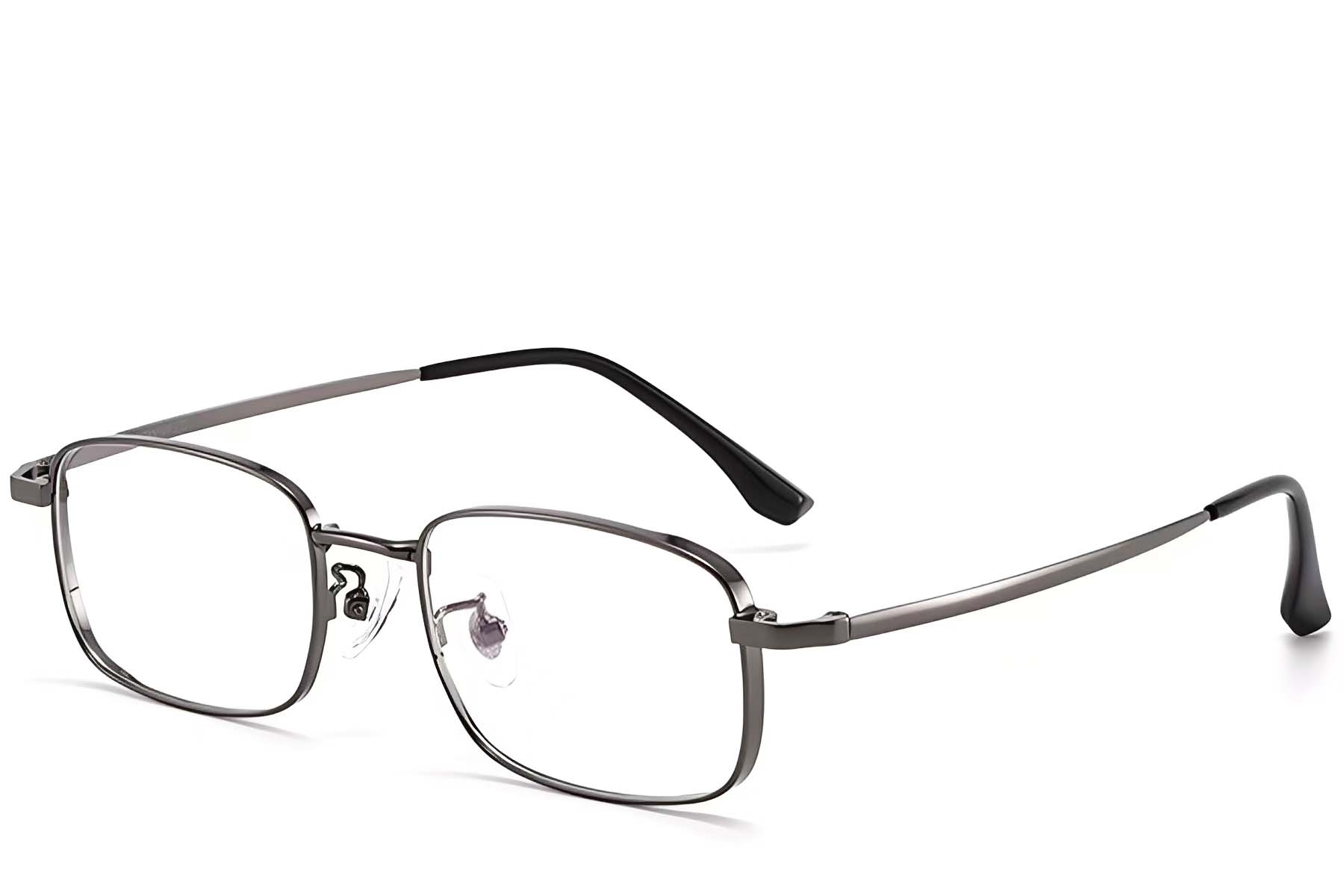Rectangular Grey Titanium Glasses #BS1913-0215