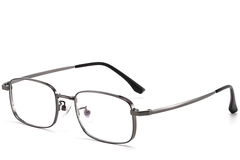 Rectangular Grey Titanium Glasses #BS1913-0215
