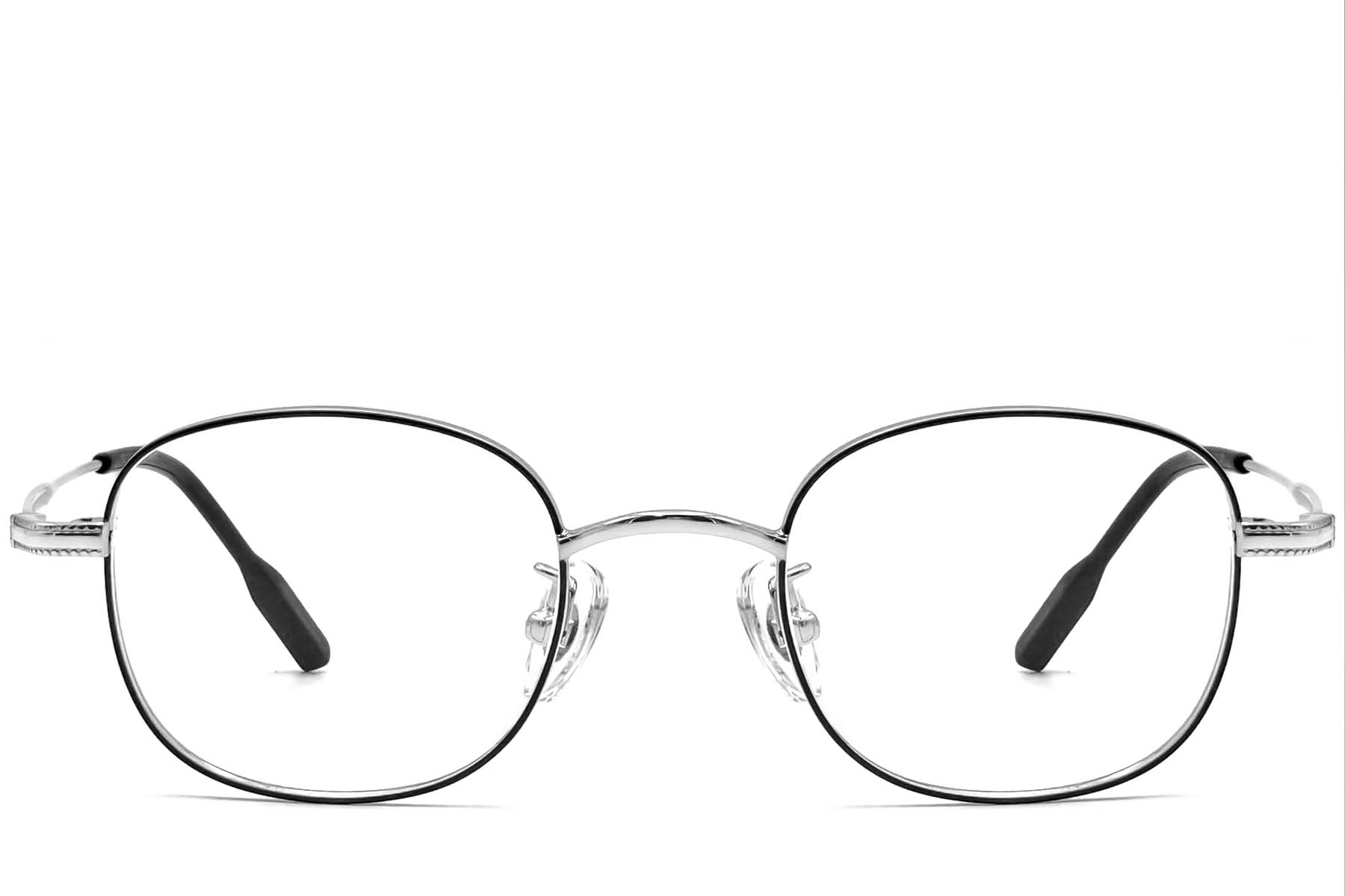 BS1913-0218_Black_Oval_Titanium_Glasses_front