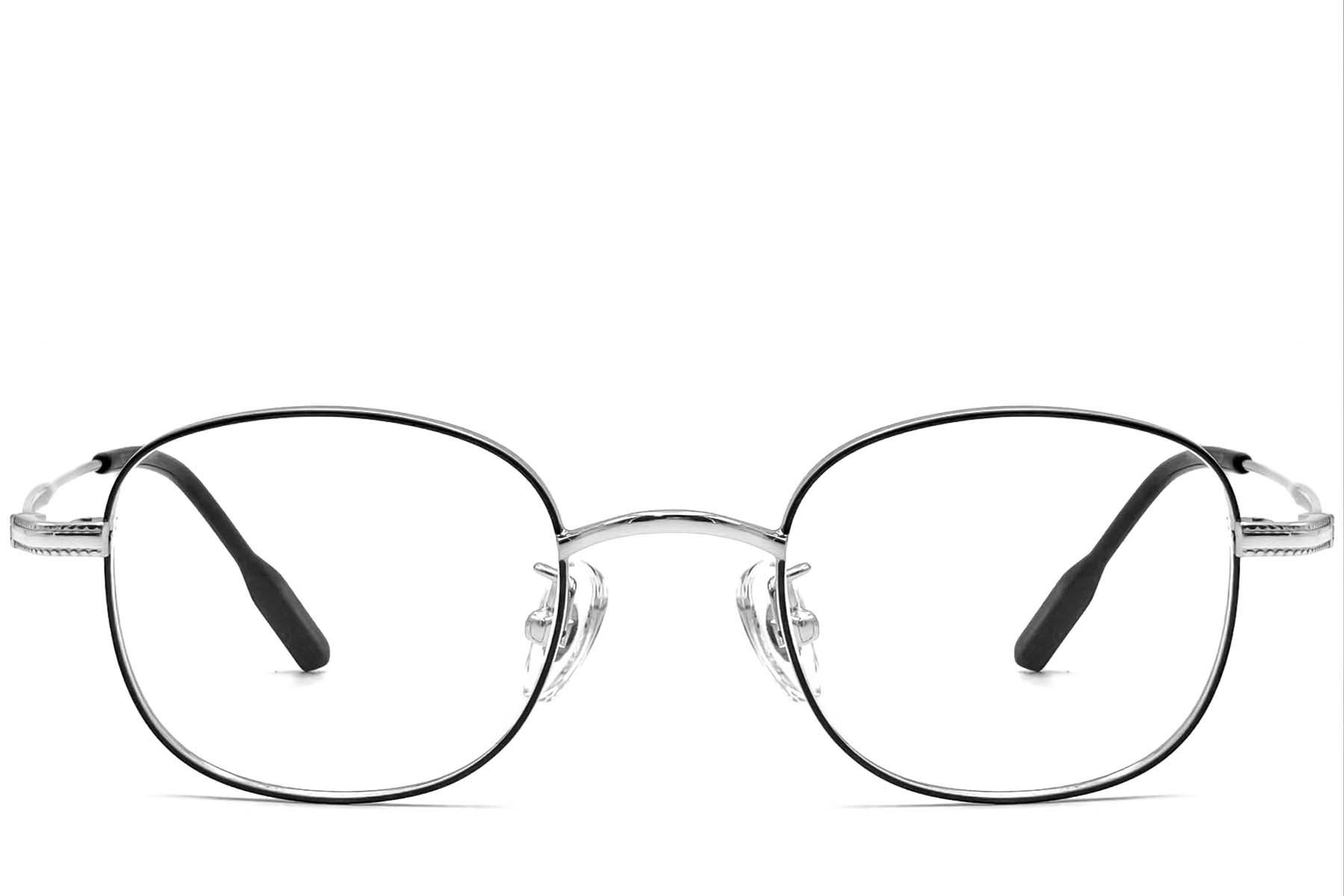 BS1913-0218_Black_Oval_Titanium_Glasses_front