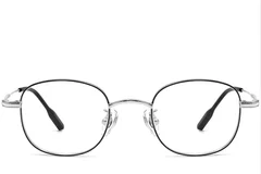 BS1913-0218_Black_Oval_Titanium_Glasses_front
