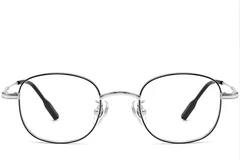 BS1913-0218_Black_Oval_Titanium_Glasses_front