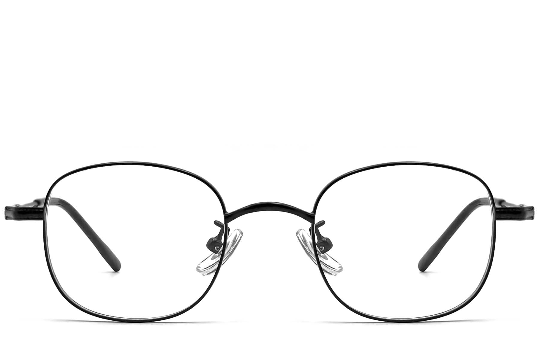 BS1913-0219_Black_Oval_Titanium_Glasses_front