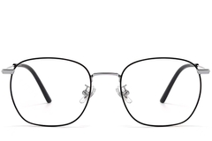 BS1913-0227_Black_Rectangular_Titanium_Glasses_front