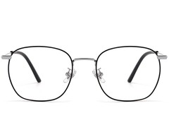 BS1913-0227_Black_Rectangular_Titanium_Glasses_front