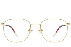 BS1913-0228_Golden_Rectangular_Titanium_Glasses_front