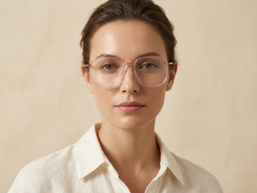 Geometric Pink Metal Glasses #BS1913-0233