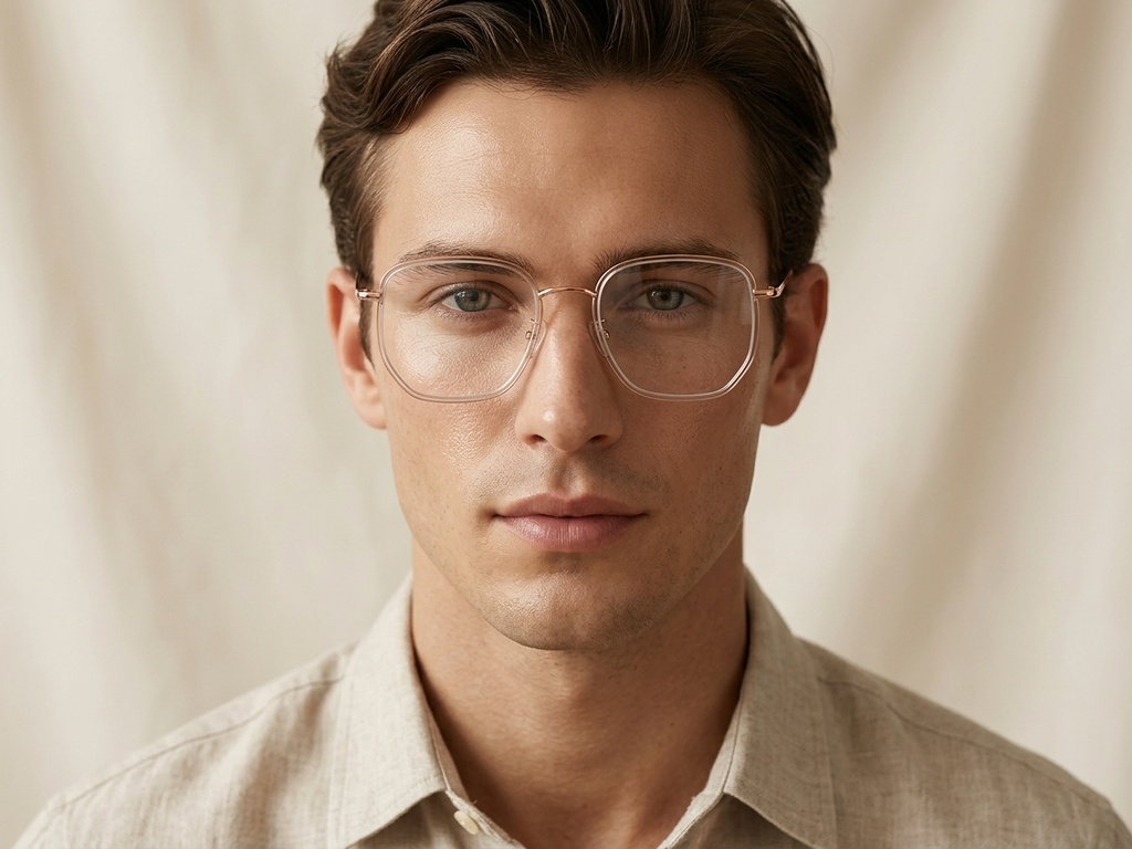 Geometric Pink Metal Glasses #BS1913-0233