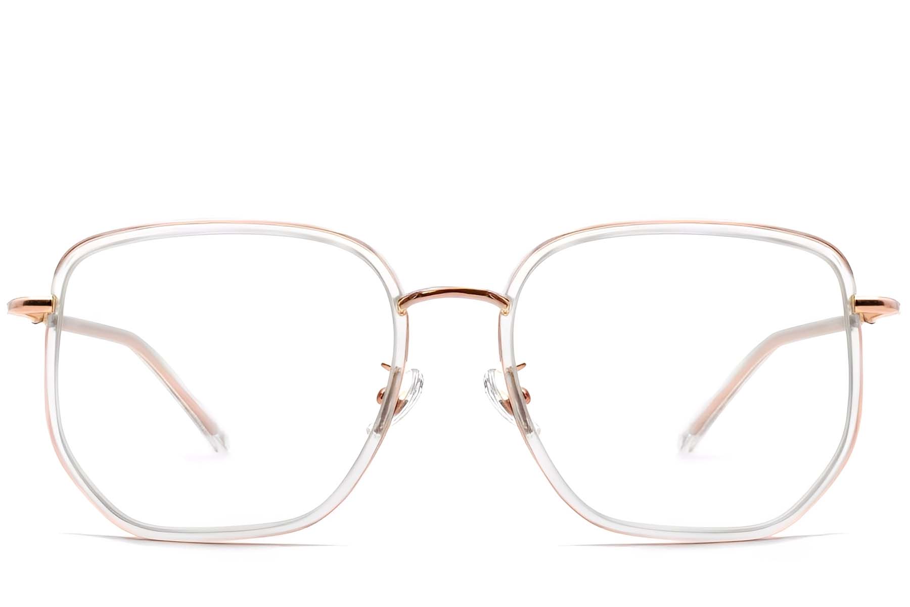 BS1913-0233_Pink_Geometric_Metal_Glasses_front