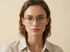 Oval Copper Titanium Glasses #BS1913-0247