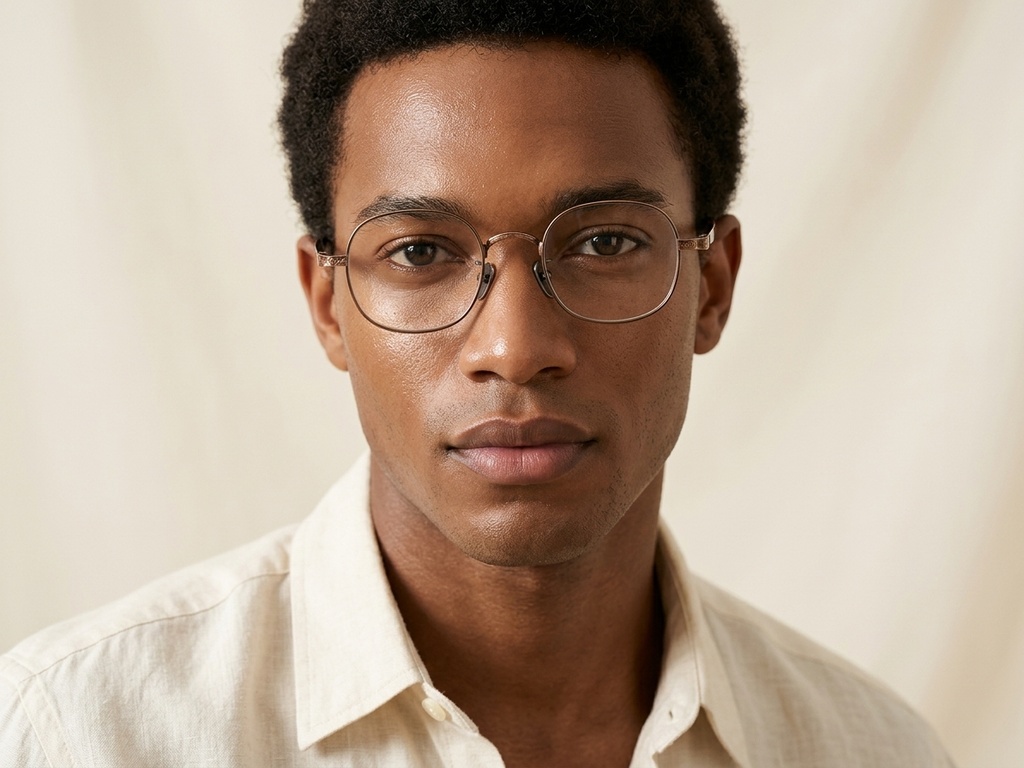 Oval Copper Titanium Glasses #BS1913-0247