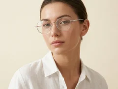 Oval Silver Titanium Glasses #BS1913-0249