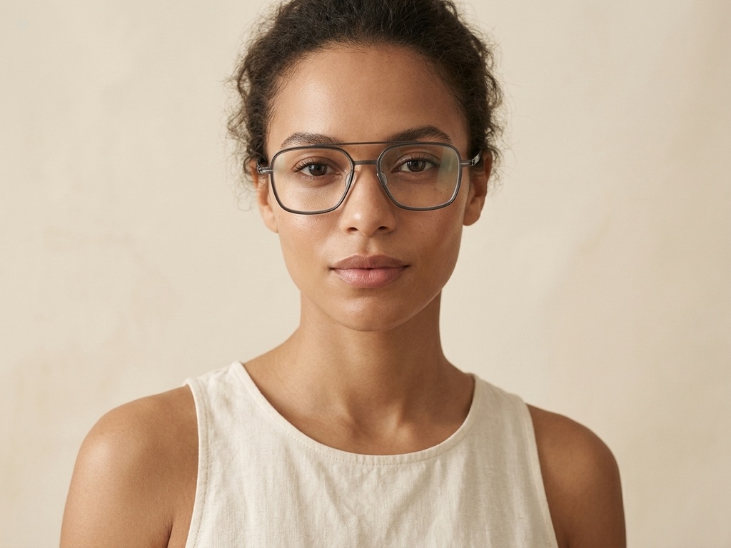 Lunettes aviateur en titane gris #BS1913-0259