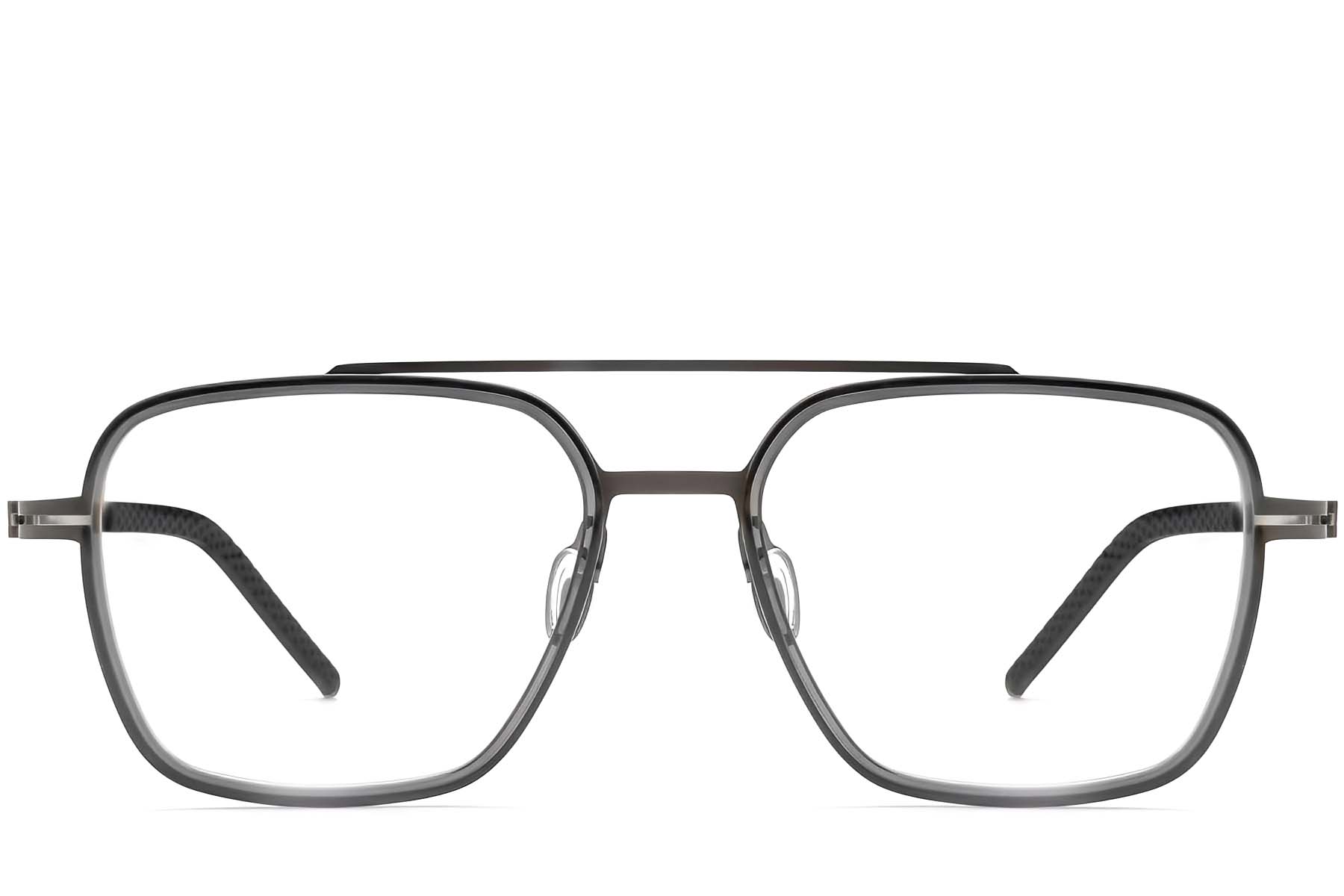 BS1913-0259_Grey_Aviator_Titanium_Glasses_front
