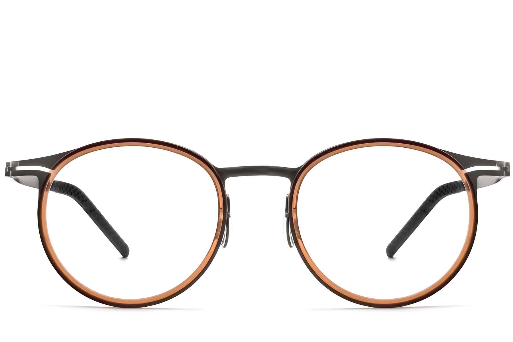 BS1913-0266_Brown_Oval_Titanium_Glasses_front