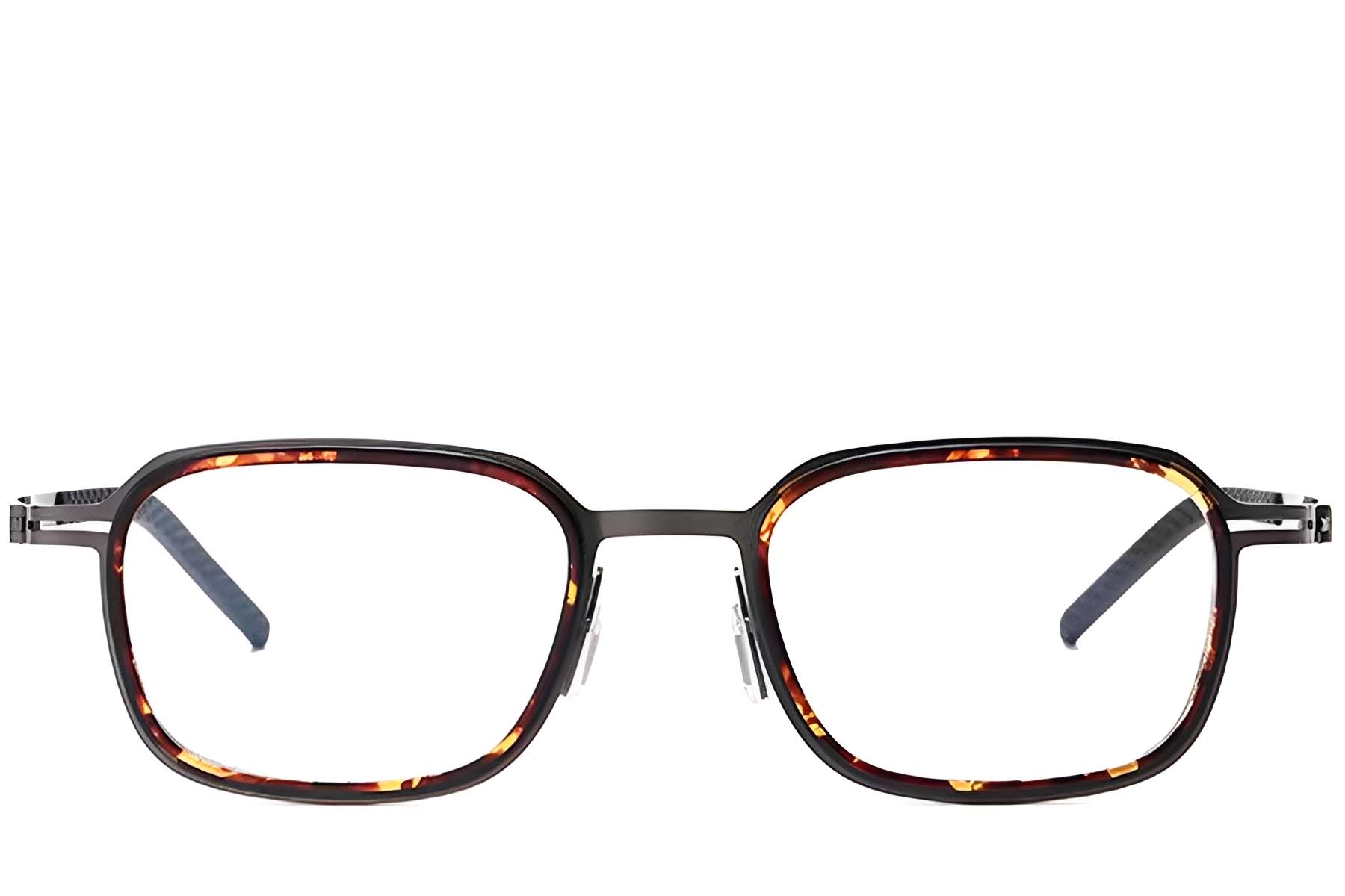 BS1913-0268_Tortoiseshell_Rectangular_Titanium_Glasses_front