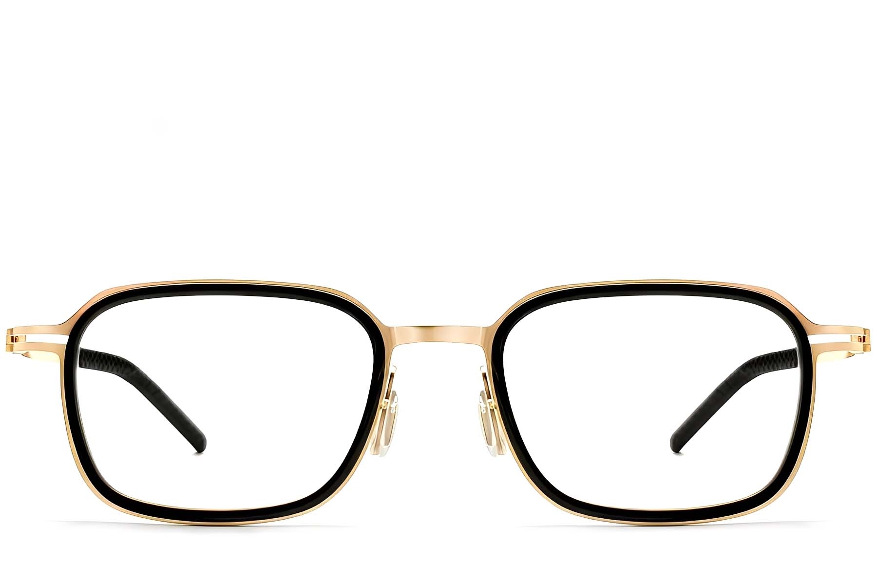 BS1913-0270_Black_Rectangular_Titanium_Glasses_front