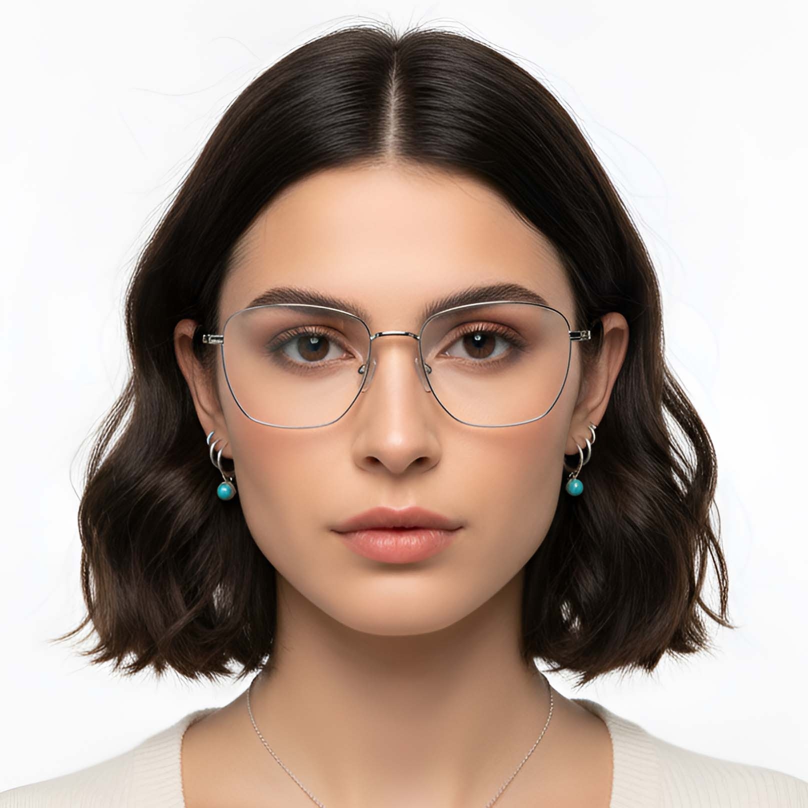 BS1913-0286_Silver_Rectangular_Titanium_Glasses_model