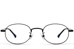 BS1913-0292_Black_Oval_Titanium_Glasses_front