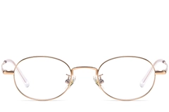 BS1913-0293_Golden_Oval_Titanium_Glasses_front