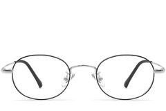 BS1913-0294_Black_Oval_Titanium_Glasses_front