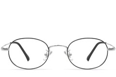 BS1913-0294_Black_Oval_Titanium_Glasses_front