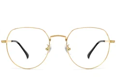 BS1913-0300_Golden_Geometric_Titanium_Glasses_front