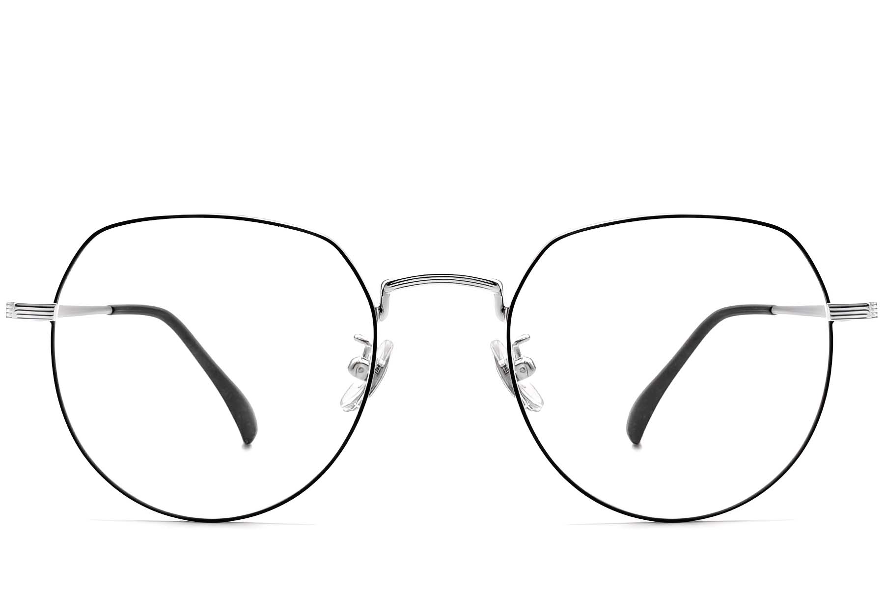 BS1913-0304_Black_Geometric_Titanium_Glasses_front