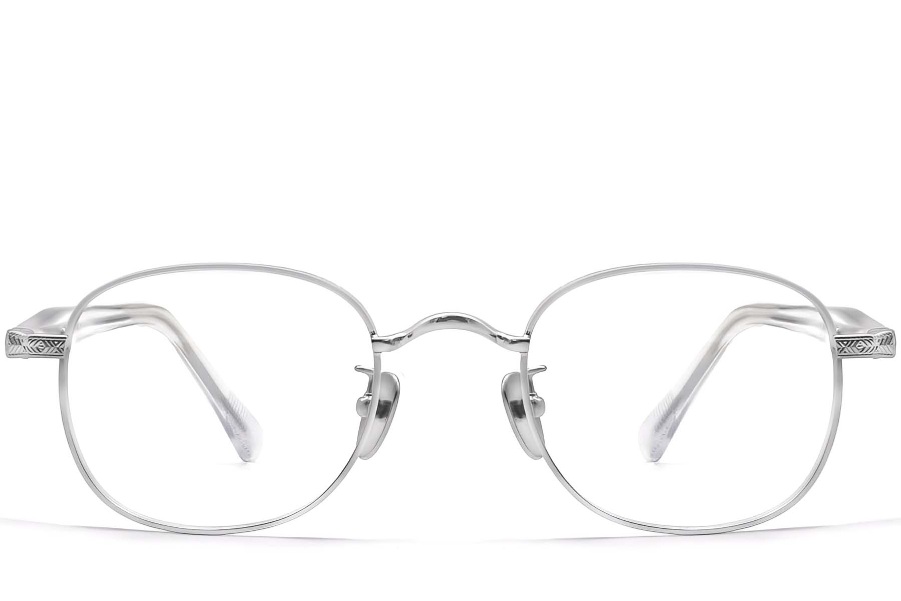 BS1913-0308_Silver_Oval_Titanium_Glasses_front