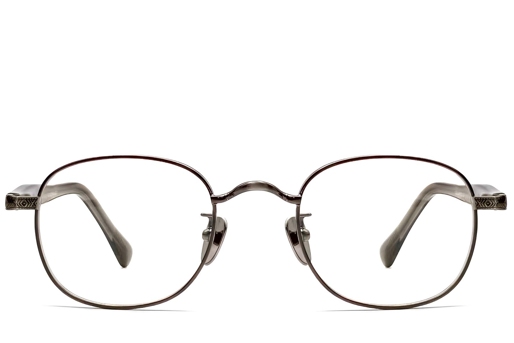 BS1913-0309_Grey_Oval_Titanium_Glasses_front
