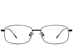 BS1913-0311_Black_Rectangular_Titanium_Glasses_front