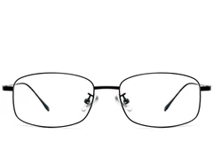 BS1913-0311_Black_Rectangular_Titanium_Glasses_front