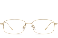 BS1913-0312_Golden_Rectangular_Titanium_Glasses_front