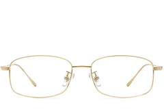 BS1913-0312_Golden_Rectangular_Titanium_Glasses_front