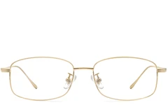 BS1913-0312_Golden_Rectangular_Titanium_Glasses_front