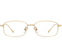 BS1913-0313_Golden_Rectangular_Titanium_Glasses_front