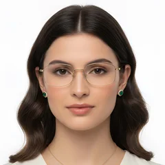 BS1913-0313_Golden_Rectangular_Titanium_Glasses_model