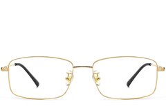 BS1913-0316_Golden_Rectangular_Titanium_Glasses_front