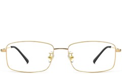 BS1913-0316_Golden_Rectangular_Titanium_Glasses_front