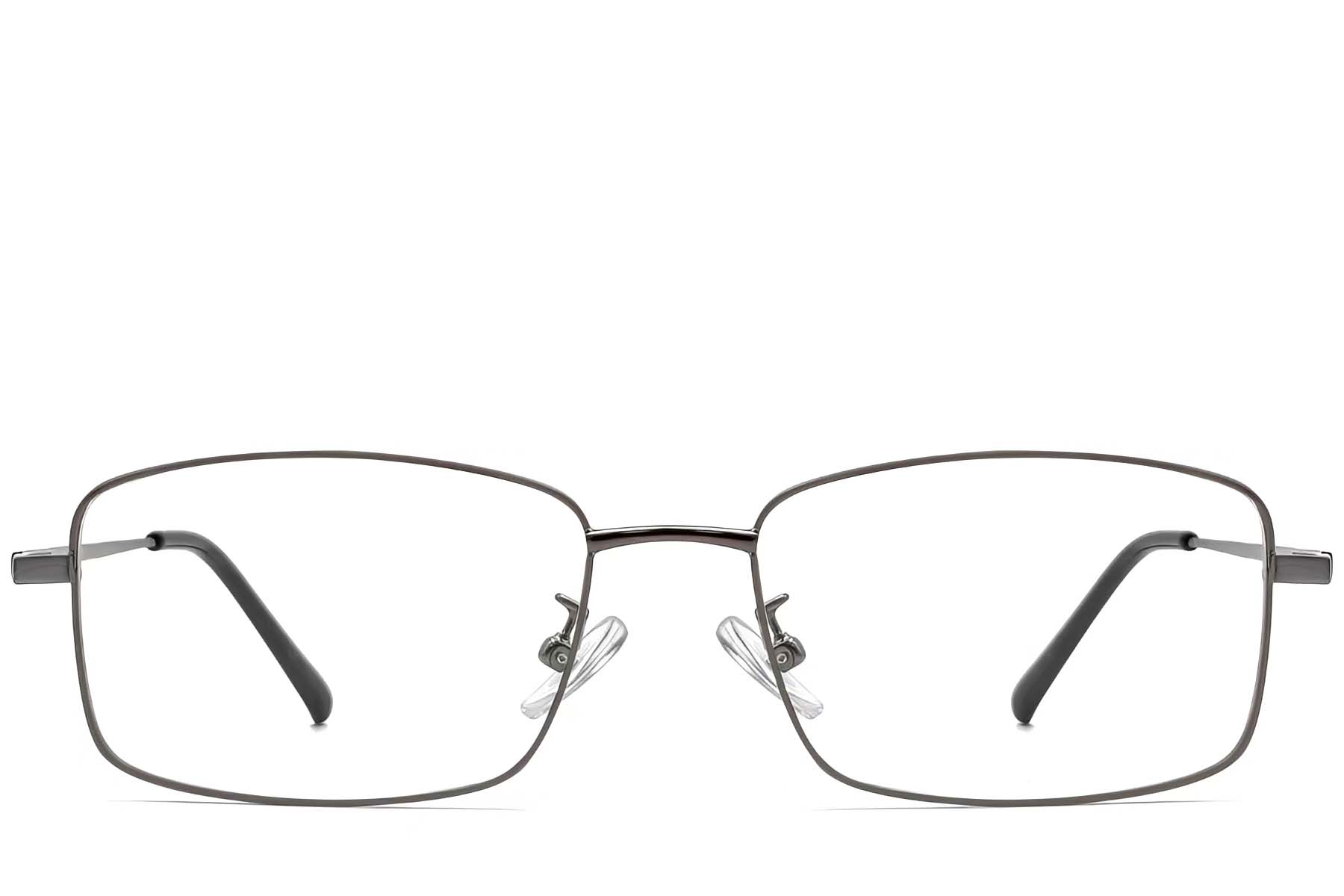 BS1913-0319_Grey_Rectangular_Titanium_Glasses_front