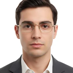 BS1913-0320_Golden_Oval_Titanium_Glasses_model