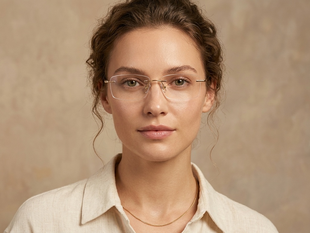BS1913-0335_Golden_Invisible_Titanium_Glasses-tryon_female