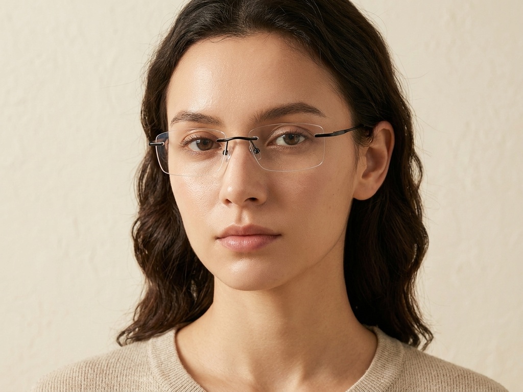 BS1913-0337_Black_Invisible_Titanium_Glasses-tryon_female